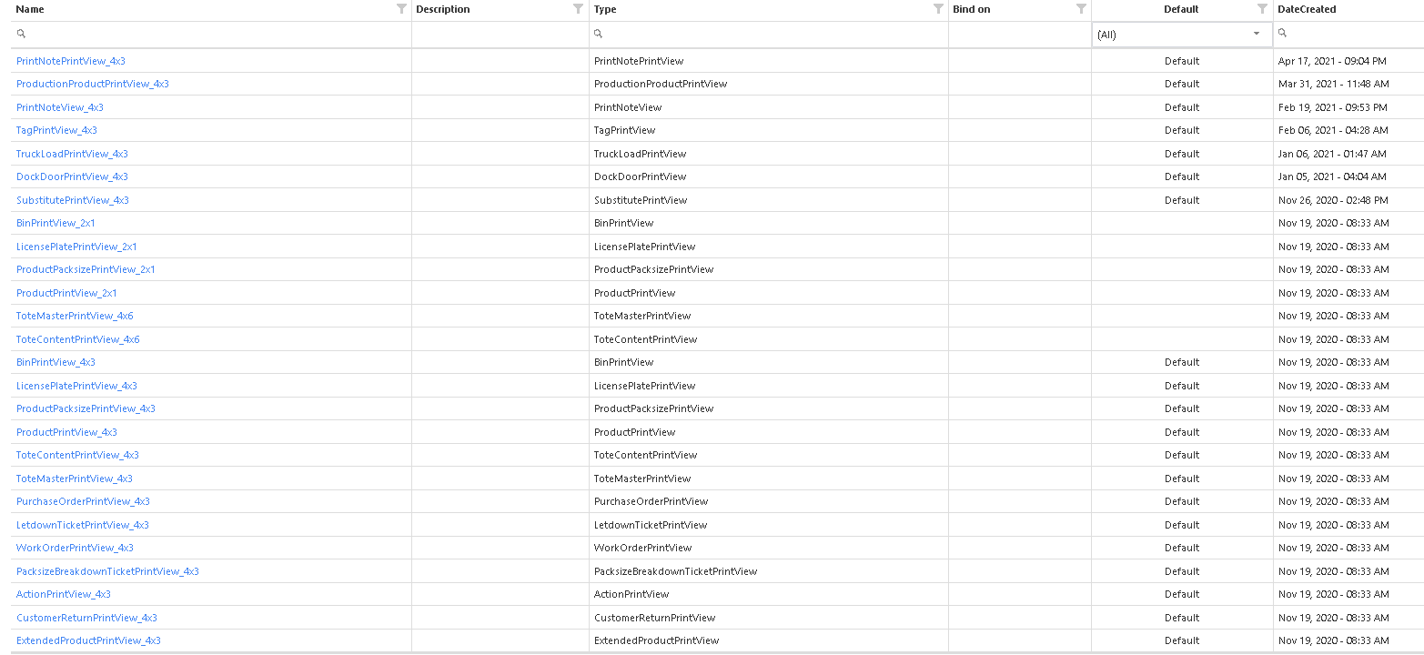 Plantillas de Formato de Etiquetas de P4 Warehouse