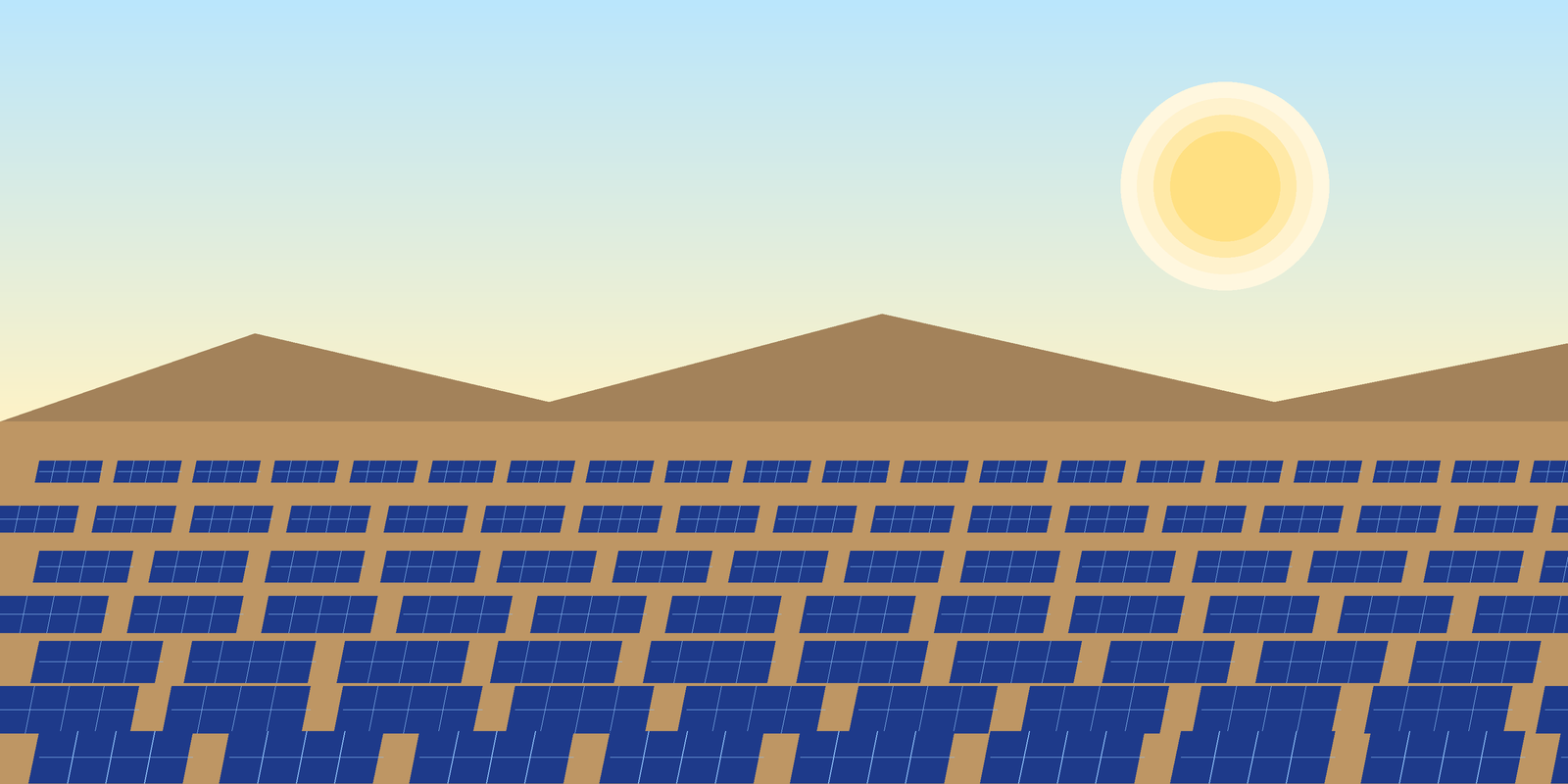 The 12 MW solar array that supplies the camp and the mill