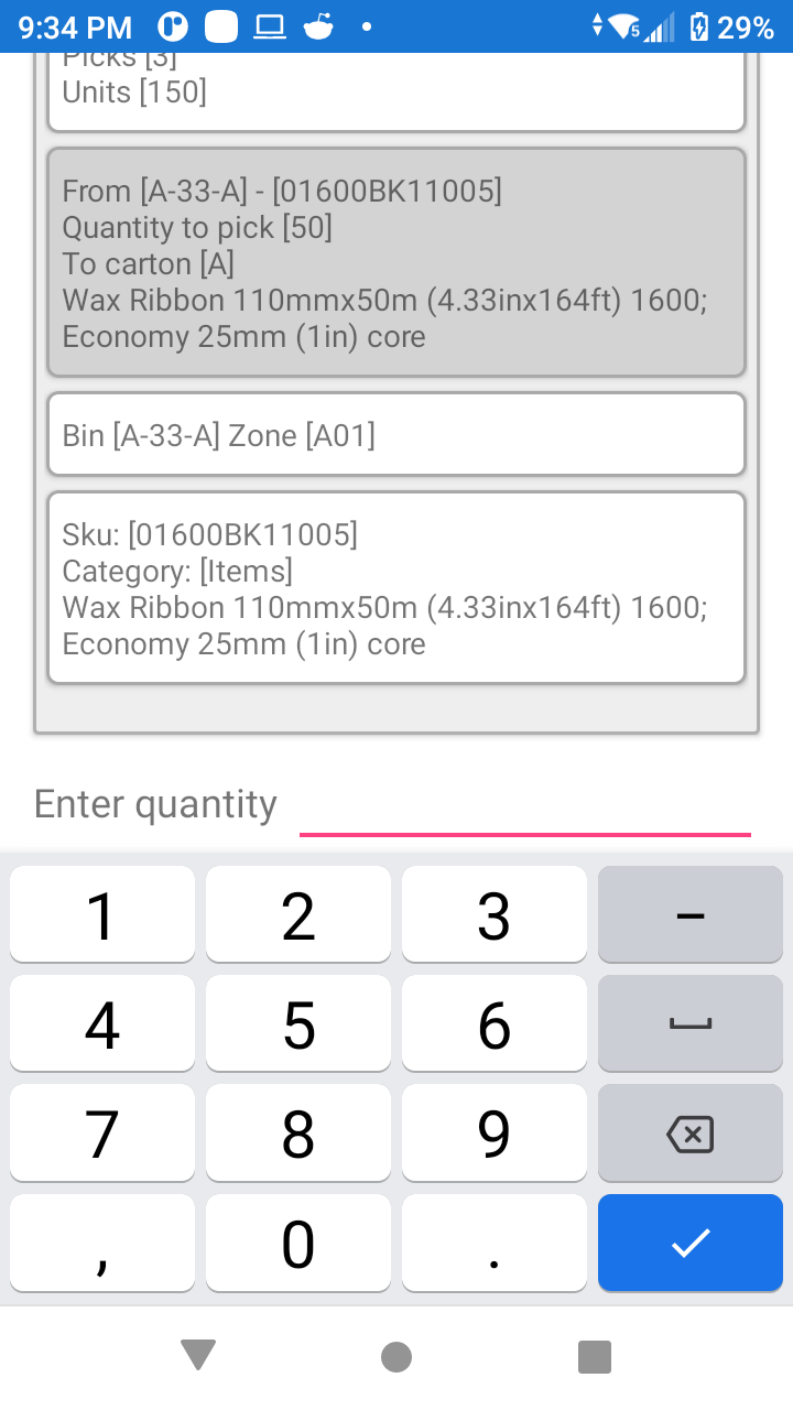 P4 Warehouse Wave instructions