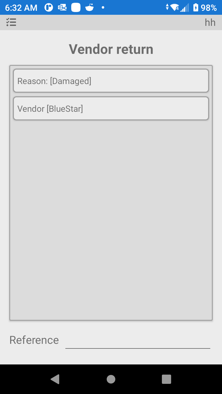 P4 Warehouse Vendor Return Processing