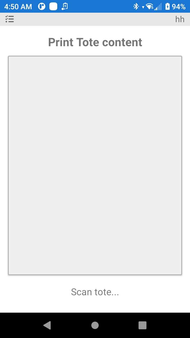 P4 Warehouse Content Label